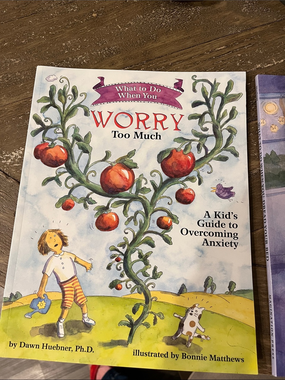 What to Do When You Worry Too Much — Kids Guide (White with Red & Green Accents)